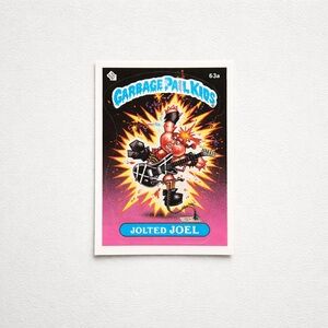 1985 Garbage Pail Kids Jolted Joel trading card 53a